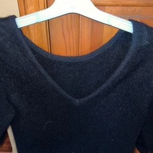 Angora Fabric Black Dress